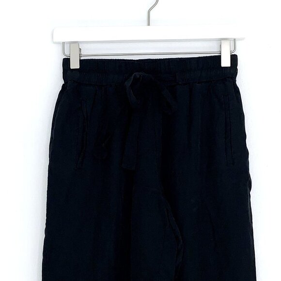 & Other Stories black drawstring paperbag cropped pant size 2 - Picture 3 of 11